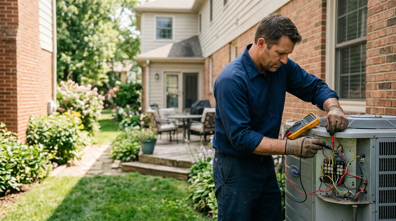 HVAC technician working near Colleyville, TX